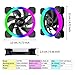 RGB Case Fans 120mm 5 Pack, ICETEK 3In1 Kit LED PC Computer Case Fan RGB, 366 Modes with Controller and Remote, Reinforced Quiet Fan Blade Design, Adjustable Colorful Cooling Cooler (5 Pack)