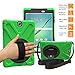 BRAECNstock for Samsung Galaxy Tab A 9.7 Case Heavy Duty Stand Shockproof Protective Case Cover for Galaxy Tab A 9.7 [SM-T550] Case with Kickstand/a Hand Grip/a Shoulder Strap(Green)