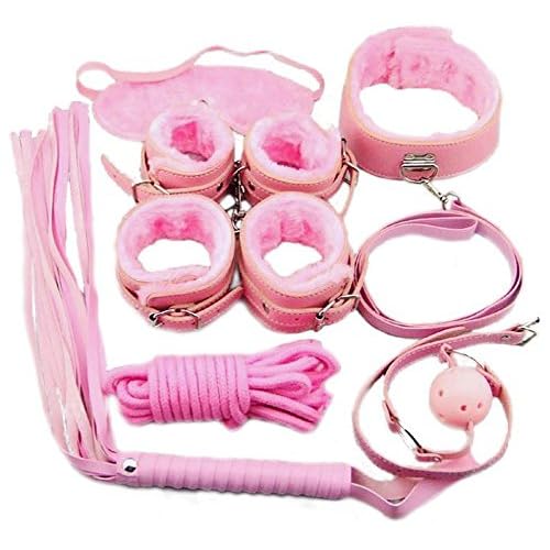 ZJchao(TM) Bondage SM Restrains Sex 7pcs Set Pink image