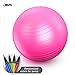 JBM Exercise Yoga Ball with Free Air Pump (3 Sizes, 5 Colors) 2200 lbs Anti-burst Slip-resistant Yoga Balance Stability Swiss Ball for Fitness Exercise Training Core Strength - 55cm 65cm 75cm