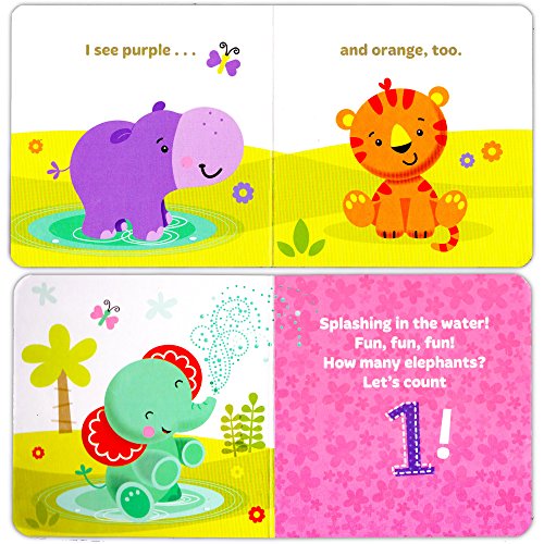 Fisher-Price "My First Books Set of 4 Baby Toddler Board Books (ABC Book, Colors Book, Numbers Book, Opposites Book)