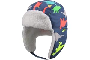 BAVST Winter Trapper Hat for Boys Girls Waterproof Warm Baby Toddler Ushanka Fleece Beanie Hats for 6M-6T