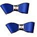 Douqu 2Pcs Summer Wild Matte Fabric Bowknot Shoe Buckle Travel Dating Fashion Detachable Shoe Clip (Royal Blue)