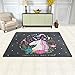 LORVIES Unicorn Area Rug Carpet Non-Slip Floor Mat Doormats for Living Room Bedroom 60 x 39 inches