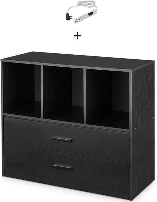Amazon Com Classic Mainstays Drawer Dresser With 3 Open Cube