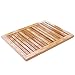 Bamboo Mat by EcoTrueBamboo - Outdoor Shower, Kitchen - Non Slip for Bathroom, Kitchen Decor, Pool Use, and Shower Stalls Bathtubs, with Drainage (23Wx17Lx2H - Antislip)
