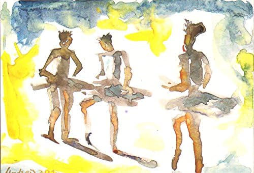 1 0 x 7, Ballerina painting watercolor - Ballet art - Ballerina -Gift for girl - gift for dancer - Ballet gift - Ballet wall decor /