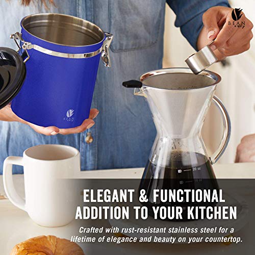 image for Bean Envy Airtight Coffee Canister - 16oz - Sealed Cantilever Lid with