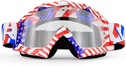 Motorcycle Goggles Dirt Bike ATV Motocross Mx Goggles Glasses for Men Women Youth Kids (8 Color)