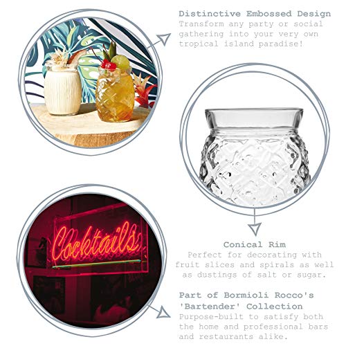 Bormioli Rocco 24 Stück Sour Ananas Cocktail-Gläser Set - Dekorative Tropical Tiki Bar Tumblers Trinken - 455ml – Bild 3