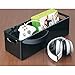 mDesign Plastic Video Game Organizer - Game Storage Holder Bin with Handles for Media Console Stand, Closet Shelf, Tower, and Bookshelves - Holds Disc, Video Games, Head Sets - 4 Pack - Black