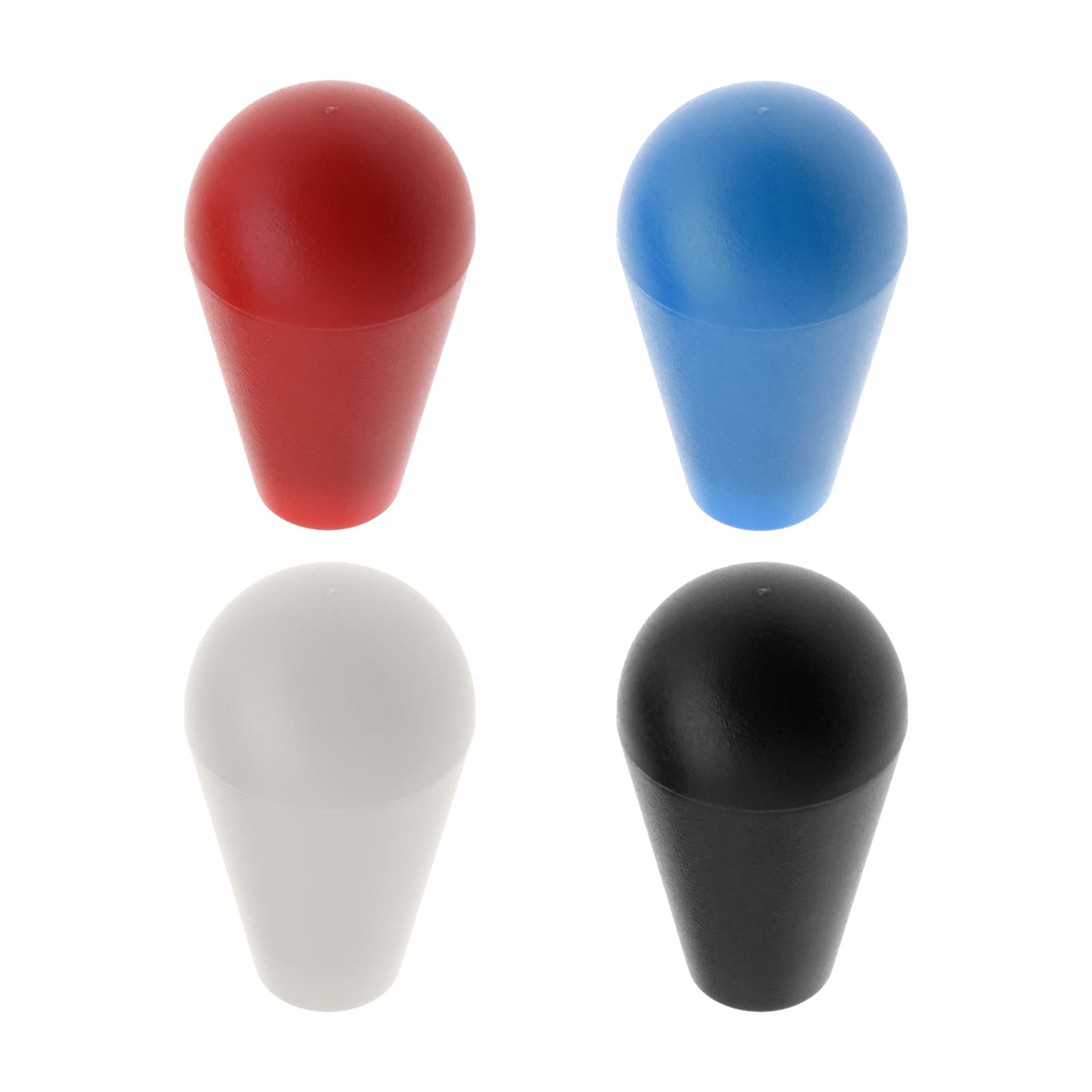 ECSiNG 4PCS Ellipse Oval Joystick Head Rocker Ball Top Handle for M5 Screw Joystick Arcade Game DIY Replacement Parts Joystick Accessories Black Red White Blue