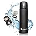 Stainless Steel Water Bottle, FILWO Double Wall Vacuum Insulated Travel Mug 100% Leak & Sweat Proof BPA Free, Cold 24 Hrs / Hot 12 Hrs Perfect Camping, Cycling,Gym,17 oz Vacuum Flask (Black)