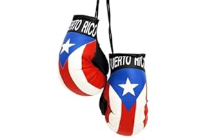 PRK 14 Puerto Rico Flag Boxing Gloves Set for car Accessories Hanging Rearview Mirror Boricua Puerto Rican PR