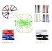DerBlue Upgraded 5 Colors Syma X5SC X5SW Spare Parts Main Blade & Propeller Protectors Blades Frame & Landing Skid & Mounting Screws Spare Part for RC Mini Quadcopter Toy