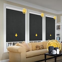Motorized Smart Blinds With Remote, Grasscloth