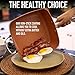 Copper Pan 5 Piece Cookware Set - Non Stick Copper Chef Frying Pans with Induction Bottom Steamer Tray and Fry Basket - Oven Safe Non-Stick Deep Copper Square Design with Glass Lid