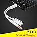 Lightning Jack Adapter Headphone for iPhone X 10 8/8Plus iPhone 7/7Plus Converter.2 in 1 Lightning Adaptor to 3.5mm Earphone Charger & Audio Accessories Cable Splitter. Compatible iOS 10.3/11 or Later