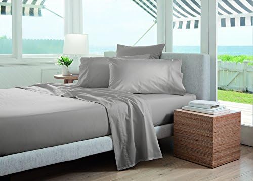 Sheridan 152 x 203 x 32 cm King Size 300 Thread Count 100 Percent Cotton Fitted Classic Percale Sheet, Dove