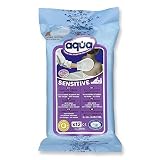 No Rinse Aqua Wash Gloves, Sensitive (Pouch of 12 Gloves) by Cleanis Inc.