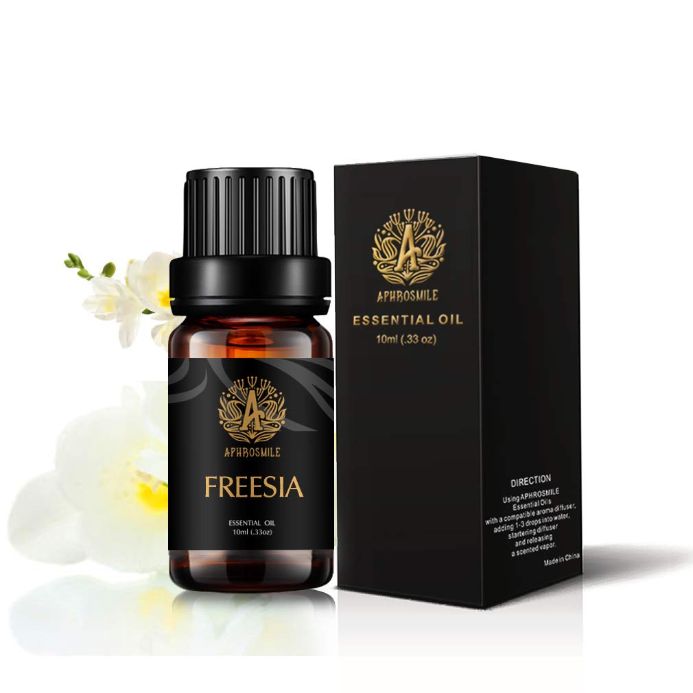 Freesia Essential Oil for Diffuser, Therapeutic Grade Freesia Scented Oil, Aromatherapy Essential Oil Freesia Fragrance for Humidifier,Massage 0.33oz-10 ml