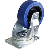 Penn Elcom 100mm Heavy Duty Swivel Castor, with Blue Wheel 200kg / 440lb Load Rating