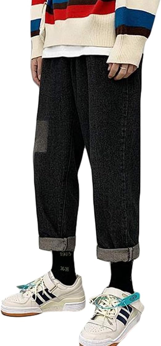 Amazon Ksila デニムパンツ メンズ ジーンズ ゆったり ワイドパンツ デニム ジーパン ロング丈 Gパン ファッション ストレートパンツ オシャレ 韓国 ズボン ジーンズ 通販