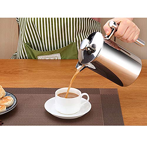 French Press Insulated Coffee Maker, ENLOY DoubleWall Stainless Steel
