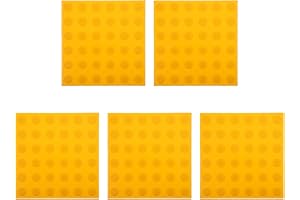 BESPORTBLE Tactile Paving Tiles PVC Blind Board Warning Pad Tactile Paving Tiles Warning Pad with Raised Truncated Dome Design,5 Pieces
