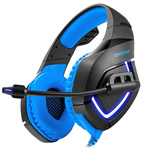 PS4 PC Headsets, iRush Gaming Headphones with Detachable Microphone Stereo Surround Sound USB LED Light Over Ear Gamer Earphones for PlayStation 4, Smartphone, Desktop, Laptop, Notebook