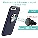 ICONFLANG iPhone 8 Plus Case, iPhone 7 Plus Case, 360 Degree Rotating Ring Kickstand Case Shockproof Impact Protection [Support Magnetic Car Mount Case] for iPhone 8 Plus / 7 Plus (2018) - Navy
