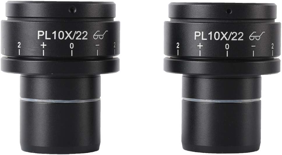 KOPPACE One Pair Binocular Microscope Eyepiece PL10X/22 Wide-Field High Eye Point Microscope Eyepieces 30mm Interface
