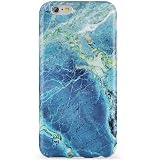 VIVIBIN iPhone 6 Case,iPhone 6s Case,Cute Blue Teal Marble Women Girls Clear Bumper Soft Silicone Rubber Matte TPU Best Protective Cover Slim Fit Phone Case iPhone 6/iPhone 6s