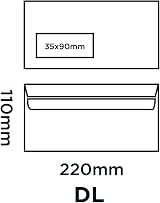 Blake Purely Everyday DL 110 x 220 mm 80gsm Self Seal Window Envelopes White 500 view 2