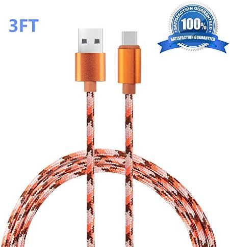USB Type C Cable, SUPZY Durable Nylon Braided High Speed 2.0 Type C to Type A Cable for Google Pixel/Pixel XL, Nexus 6p/5X,LG G6, Samsung S8,S8 plus, HTC 10 etc.(Camo Gold) (1Pack 3FT)