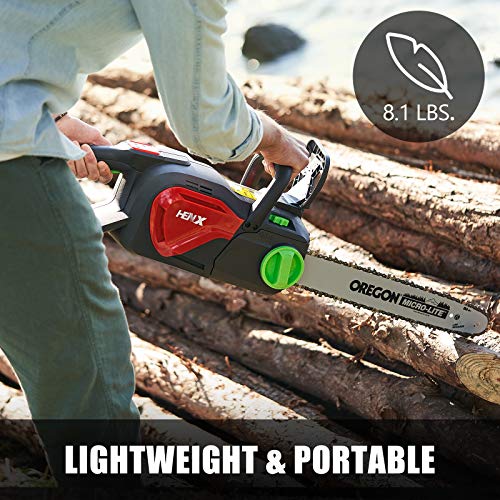 HENX 16Inch Cordless Chain Saw 40V, ToolFree Chain Tensioning System