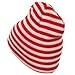 Trendy Striped Beanie - Red White OSFM