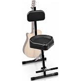 Liquid Stands Guitar Stool, Adjustable Piano Stool - Professional Musician Drum Throne with Backrest - Guitar Seat Drum Seat, Musician Stool, Chair, Guitar Chair for Adults, Kids, Drummer, Guitarist
