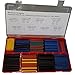 Whatnot Widgets 600 pc 2:1 Heat Shrink Tubing Wrap Kit 27 Total Meters - 6 Sizes 5 Colors - Free Plastic Storage Case - Includes Black Green Yellow Blue Red Color Thin Wall Wire Connector Tube