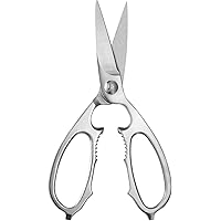 MITSUMOTO SAKARI Japanese Multipurpose Kitchen Shears, 8 inch Stainless Steel Kitchen Scissors Heavy Duty, Dishwasher Safe Pr