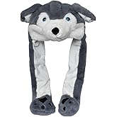 JOYHY Kids Adults Plush Hat Ear Moving Ear Flap Hat with Paw