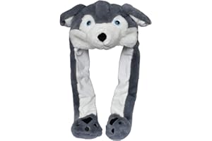 JOYHY Kids Adults Plush Hat Ear Moving Ear Flap Hat with Paw