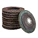dophee 10 Pack 60 Grit Cutting Off Grinding Discs, Aluminum Oxide Abrasive Flap Sanding Disc Polishing Wheel Grinder Disc, 4