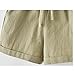 Vcansion Women’s Elastic Waist Cotton Linen Beach Shorts with Drawstring Plus Size Casual Shortsthumb 3