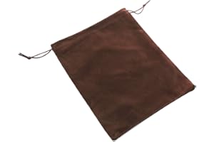 Aestivate 8 Pack Large Velvet Drawstring Pouch, Velvet Bag 8×10 Inch Storage Bag Cosmetics Pouches Dust Bag 8 Pieces (Brown)