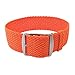 Wrist And Style Perlon Watch Strap (22mm, Orange)
