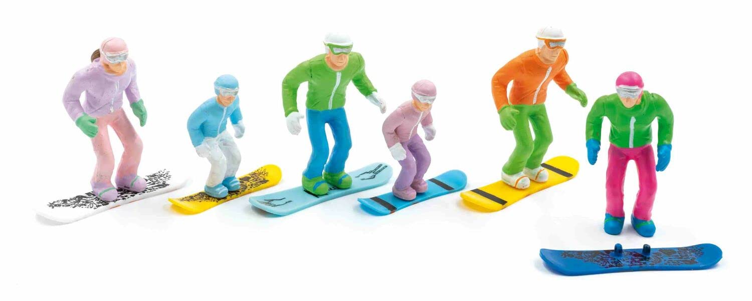 Jaegerndorfer JaegerndorferJC54300 Standing Figures with Head Snowboards (6-Piece)