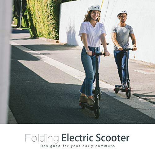 XPRIT Folding Electric Kick Scooter w/Long Lasting Battery (Black-6.5" Wheel) - Thumbnail 4