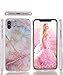 SPEVERT for iPhone Xs Max Case Luxury Marble Stylish Slim Cover for Girl Women Cute Elegant Sparkly Glitter Shockproof Durable Protective Case for iPhone Xs Max 6.5 inches - Coloful