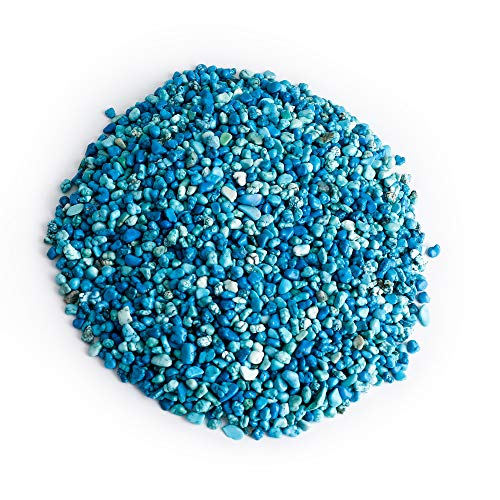 CXDGEM 1 lb Turquoise Tumbled Chips Stone Crushed Crystal